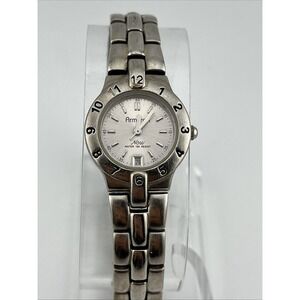 Armitron Now Watch Women 24mm Case Silver 6.5" Band 75/2039 New Battery